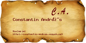 Constantin András névjegykártya